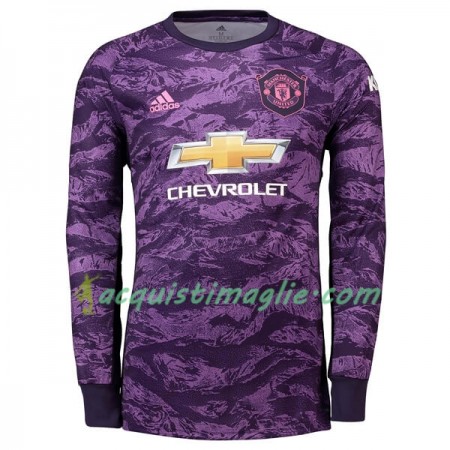 Divisa di Calcio Manchester United Portiere Prima 2019/2020 Manica Lunga